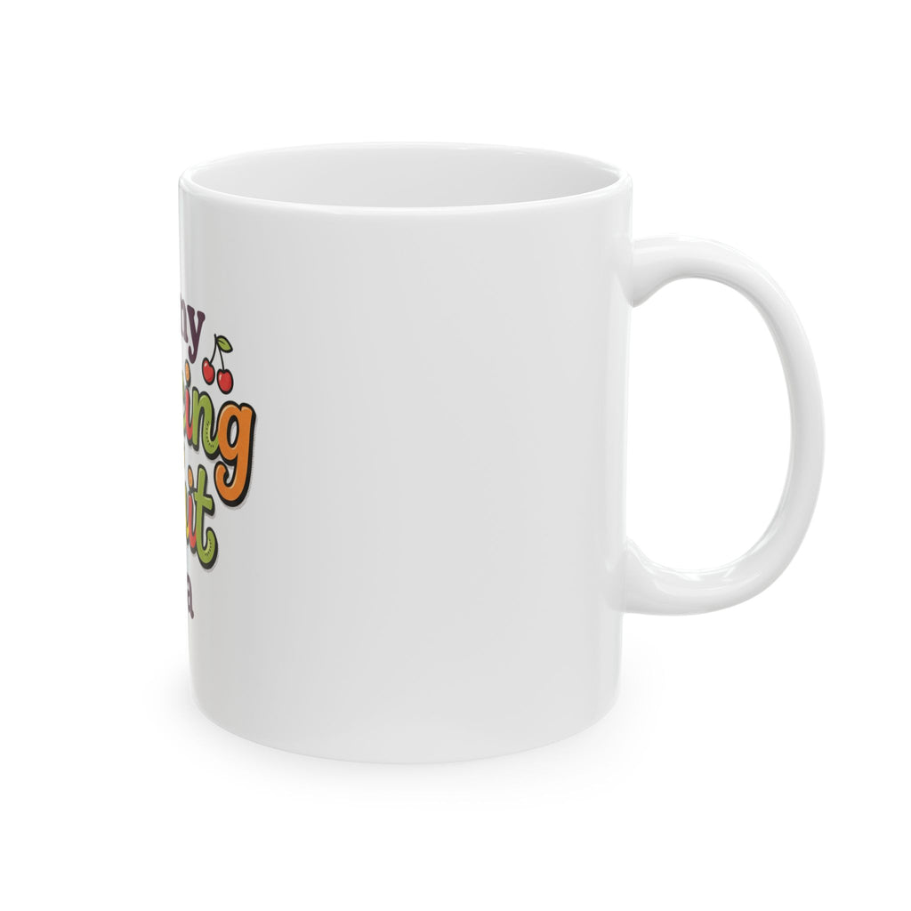 In My Dancing Fruit Era Ceramic Mug — Retro Fruit Graphic Coffee Mug (11oz & 15oz)