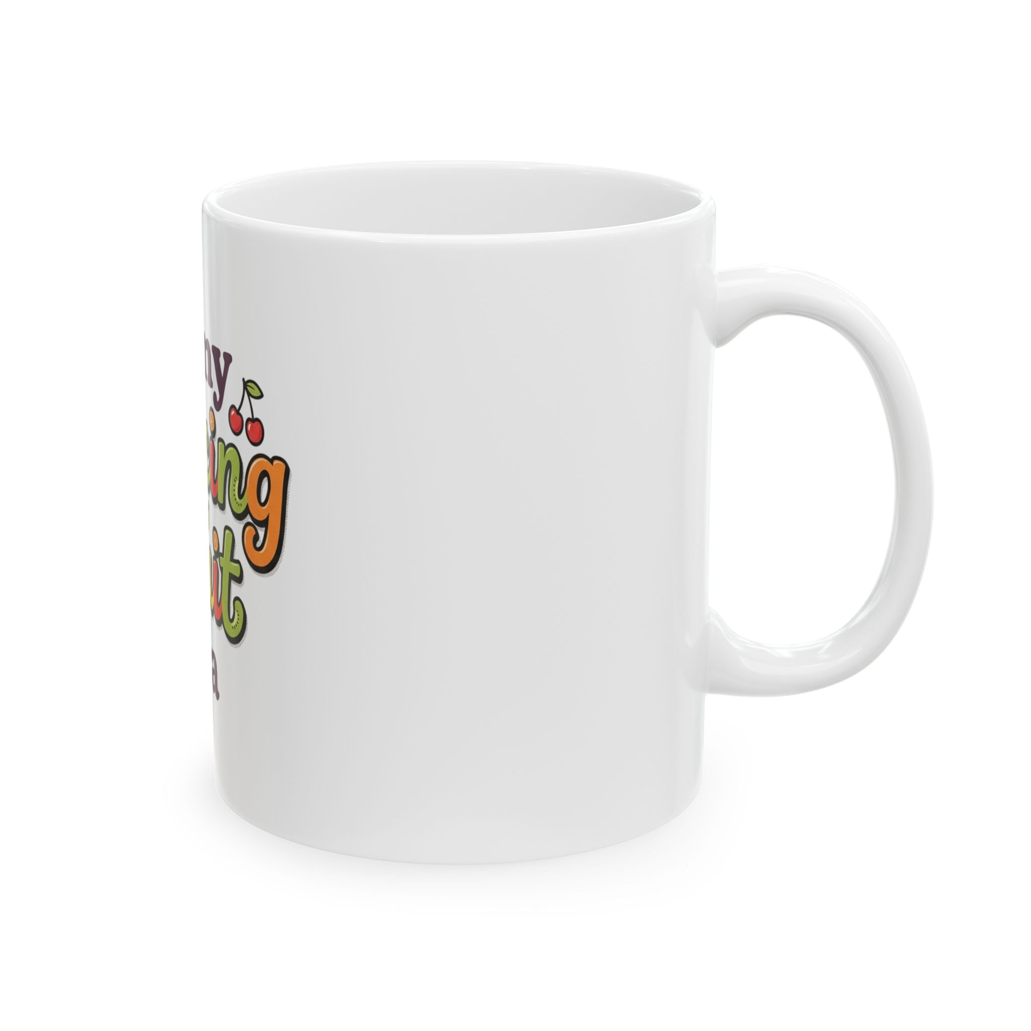 In My Dancing Fruit Era Ceramic Mug — Retro Fruit Graphic Coffee Mug (11oz & 15oz)