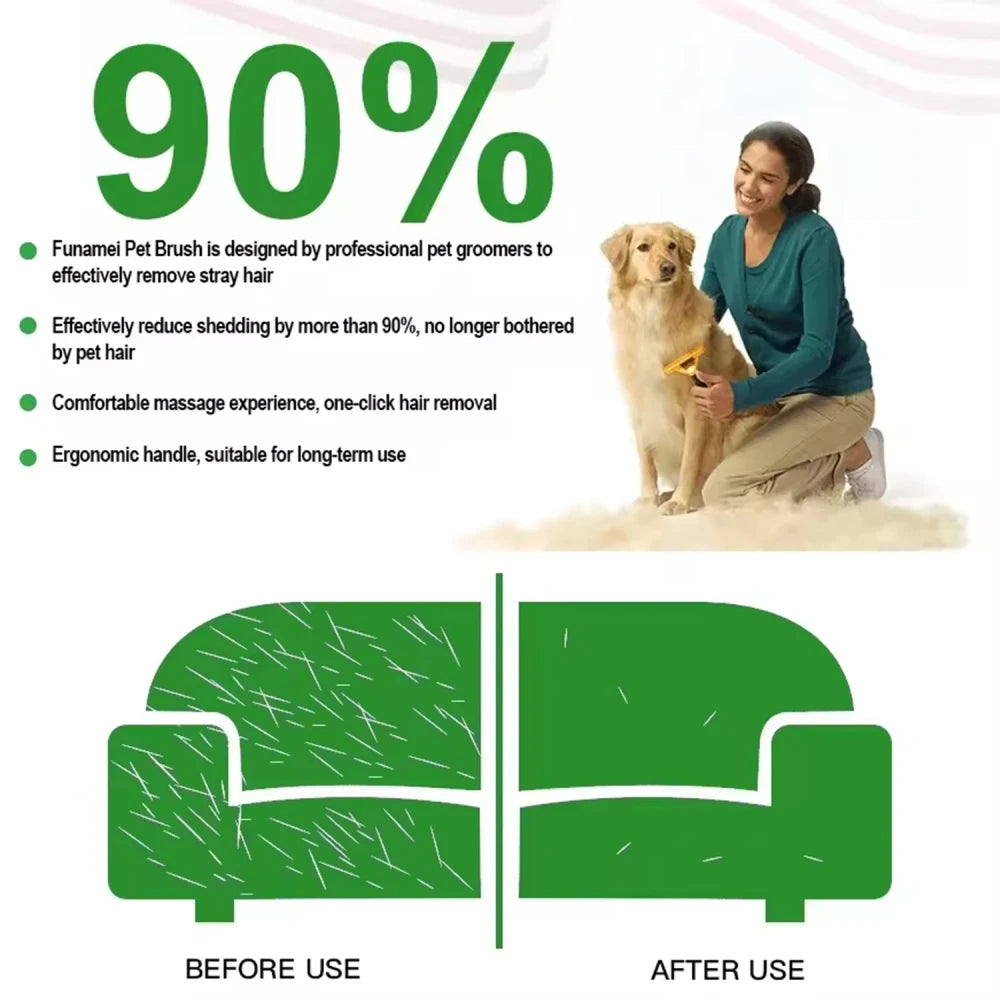 Ergonomic Pet Grooming Brush